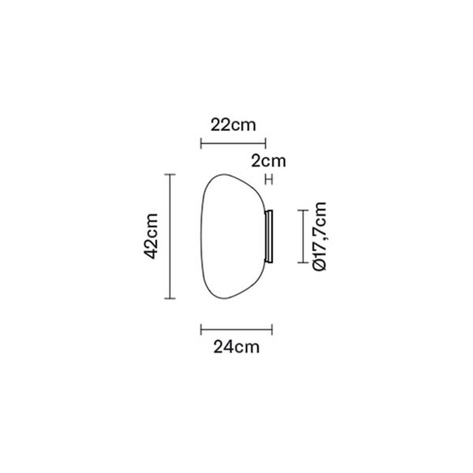 Fabbian Lumi Poga Glas-Wandleuchte, Ø 42 cm günstig online kaufen