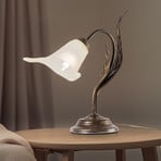 Tischleuchte Alga, 1-flammig, Eisen, Glas, Florentiner