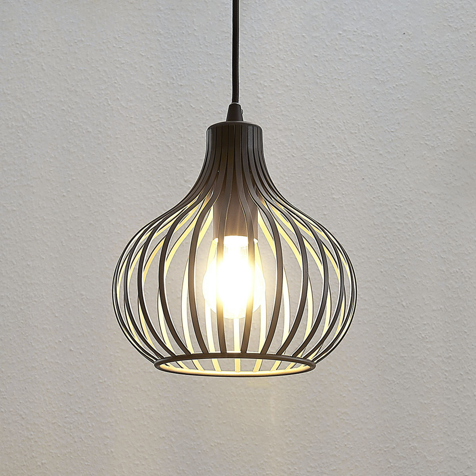 Hanglamp Frances Bruin 1 lamp 23 Cm Lampen24 nl