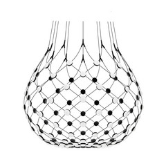 Mesh Pendelleuchte Ø100xH90 4m w/Wireless Kit Black - Luceplan