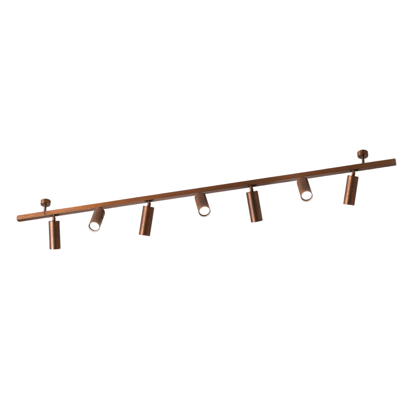 Deckenleuchte 7536, holz brüniert, 7-flammig, GU10