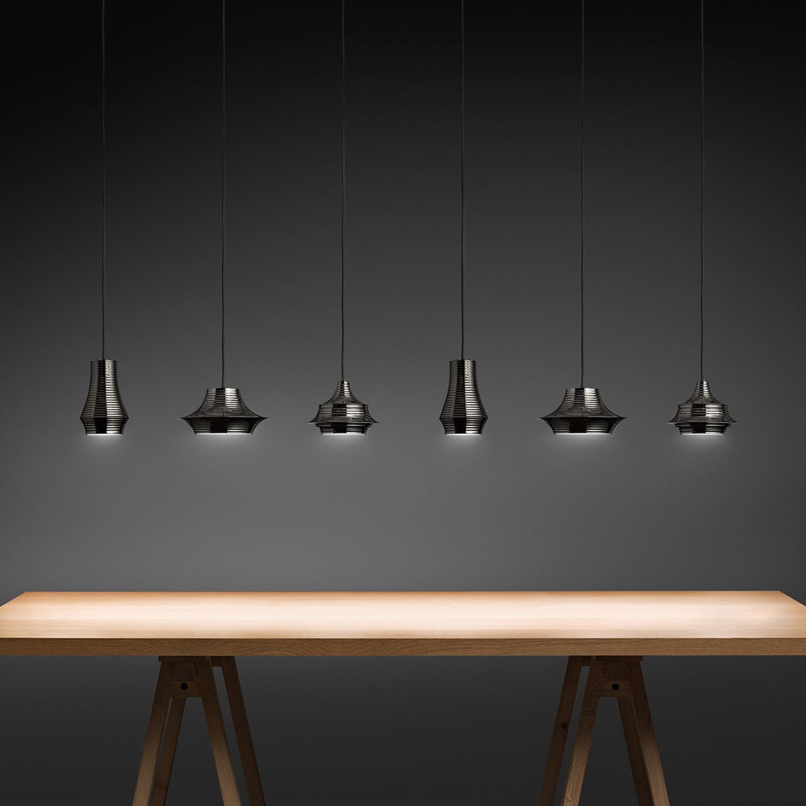 Bover Tibeta 01 - LED hanging light, black chrome