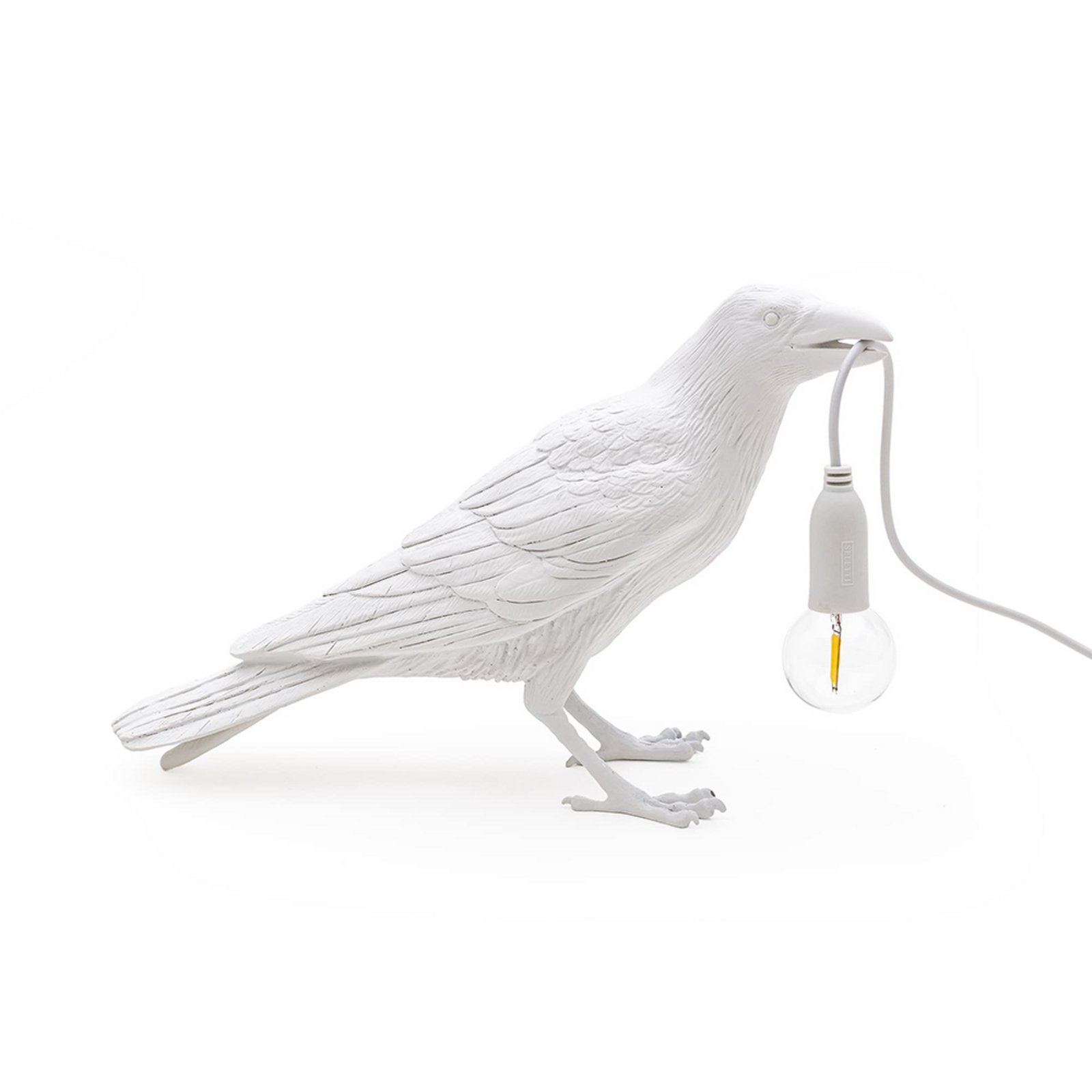 Bird Lamp Waiting Candeeiro de Mesa Exterior White - Seletti