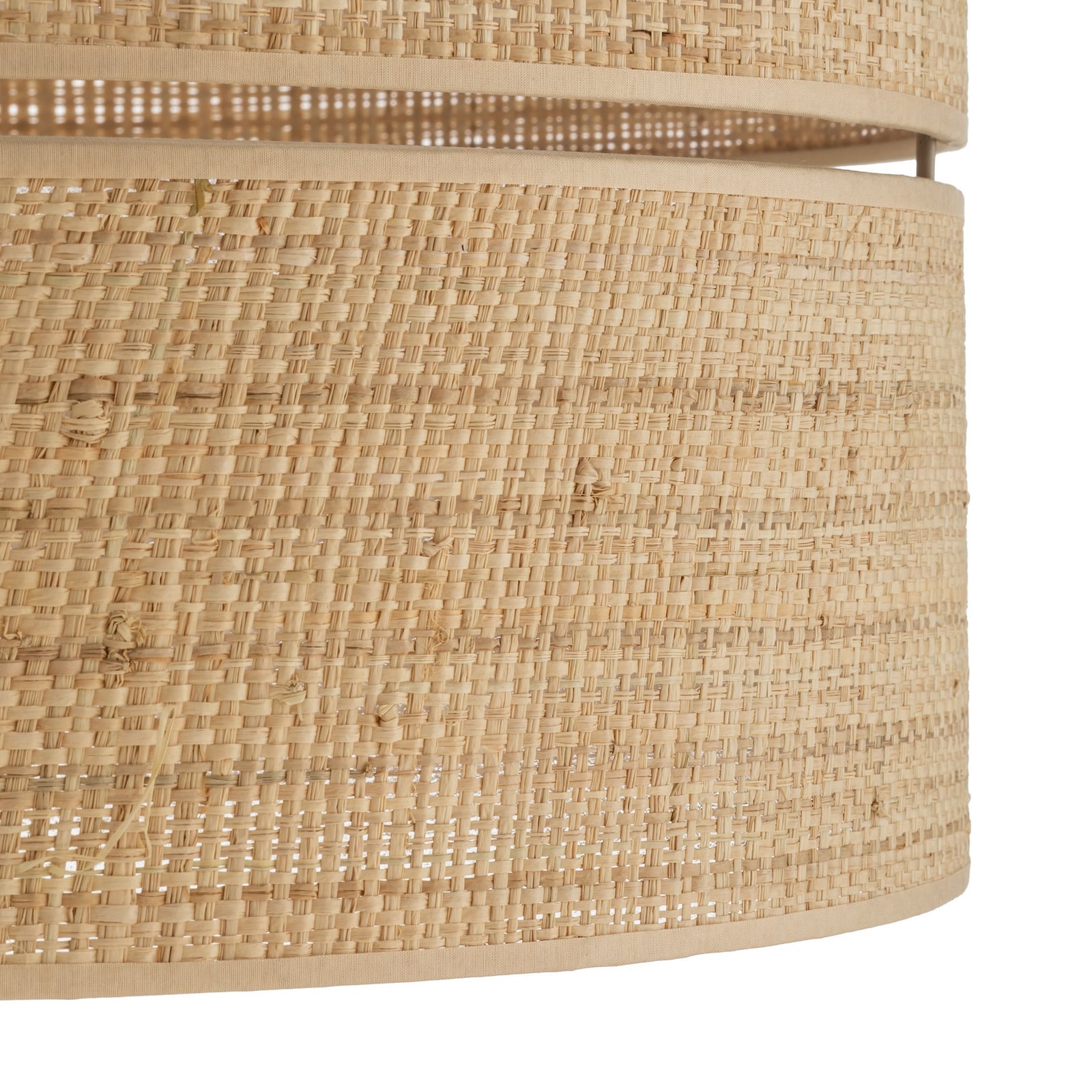 Hängeleuchte Calma, 1-flammig, beige, Bast, Ø 50 cm, E27
