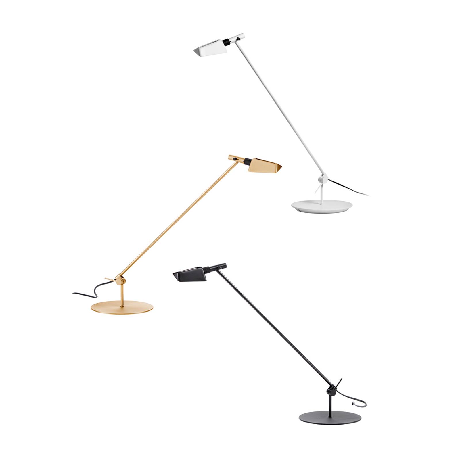 Carpyen LED stolní lampa Tema, nastavitelná, zlatá