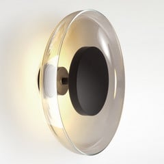 Nástenné svietidlo MARSET Aura LED, Ø 25 cm, dymová sivá