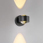 JUST LIGHT. aplique de pared LED Chia negro hierro 3000 K