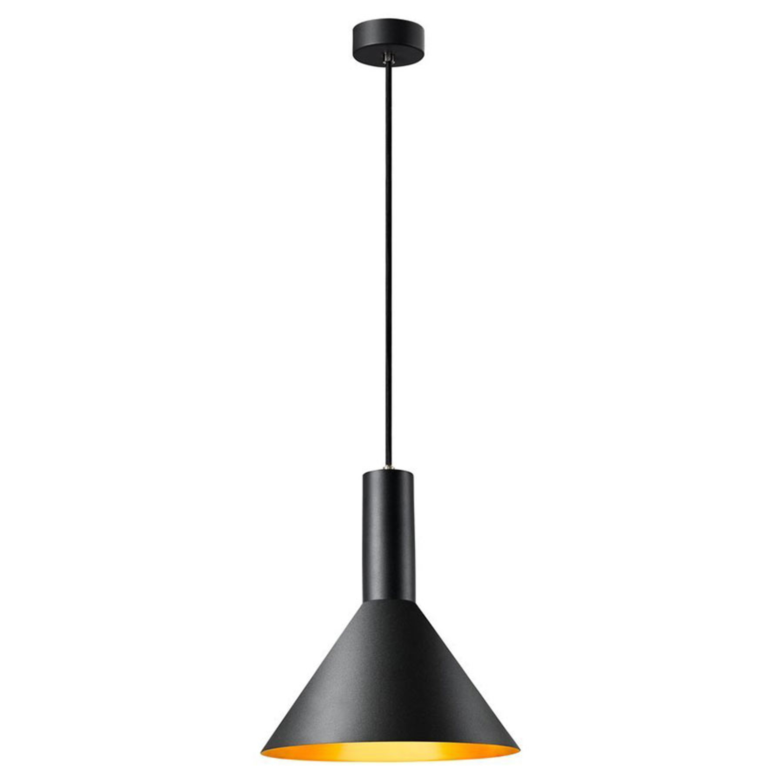 SLV Phelia hanglamp zwart/goud, Ø 27,5 cm