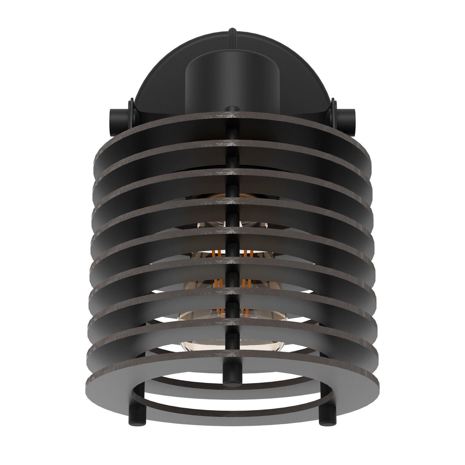Wandleuchte Segovia, Schirm aus Holzringen