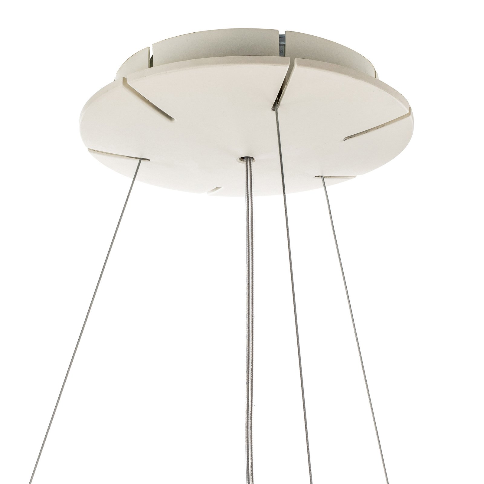 Witte design hanglamp Pirce, 94x97 cm