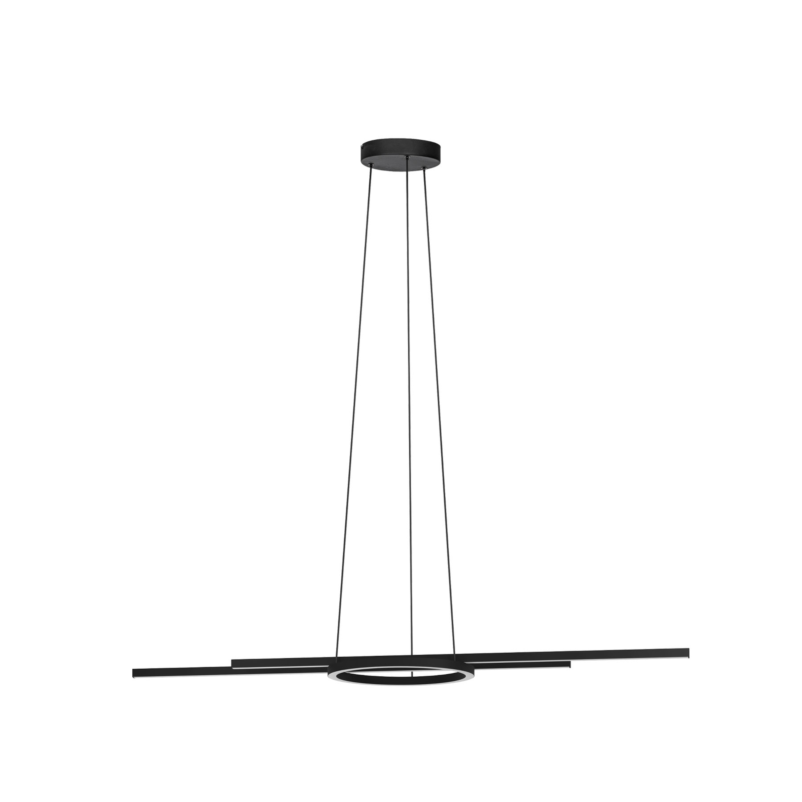 Suspension LED Zillerio-Z noire ZigBee CCT dim