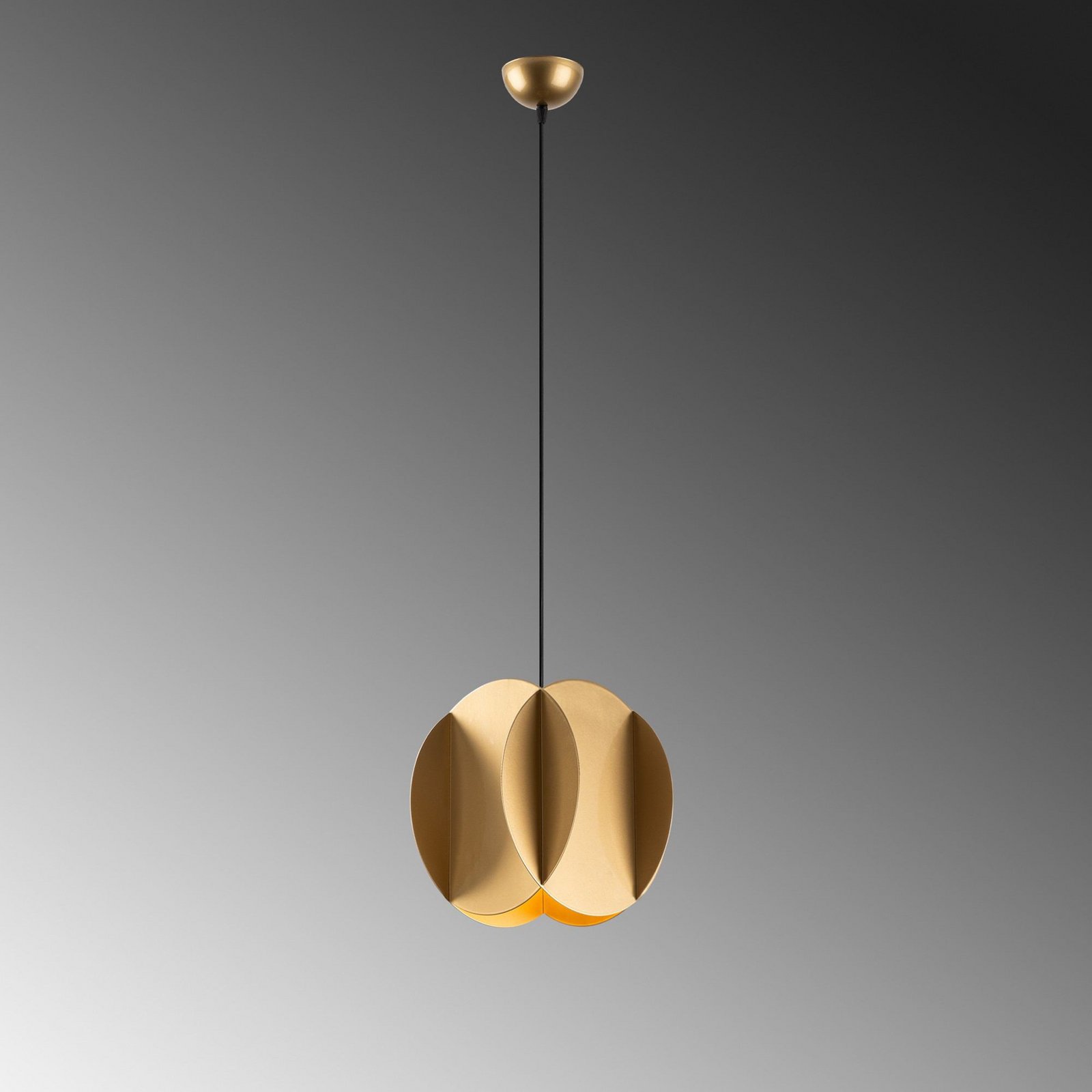 Hängeleuchte Corner, goldfarben, 25 x 25 cm, Metall, E27