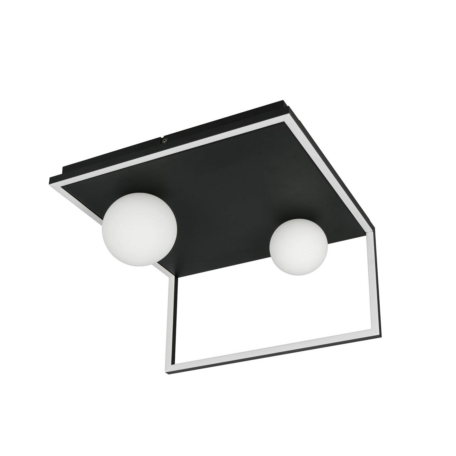 LED-Deckenleuchte Arola, schwarz matt, Breite 37 cm, Metall