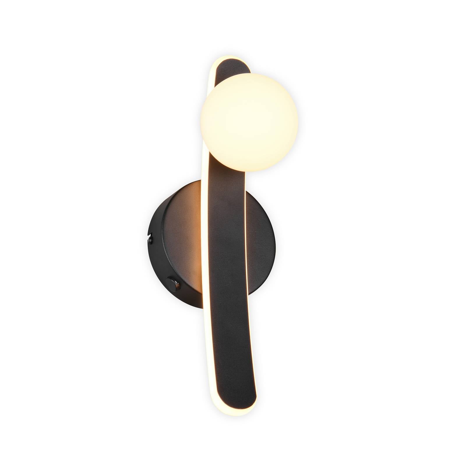 LED-Wandleuchte Napoli, schwarz matt, Höhe 34 cm, Metall CCT