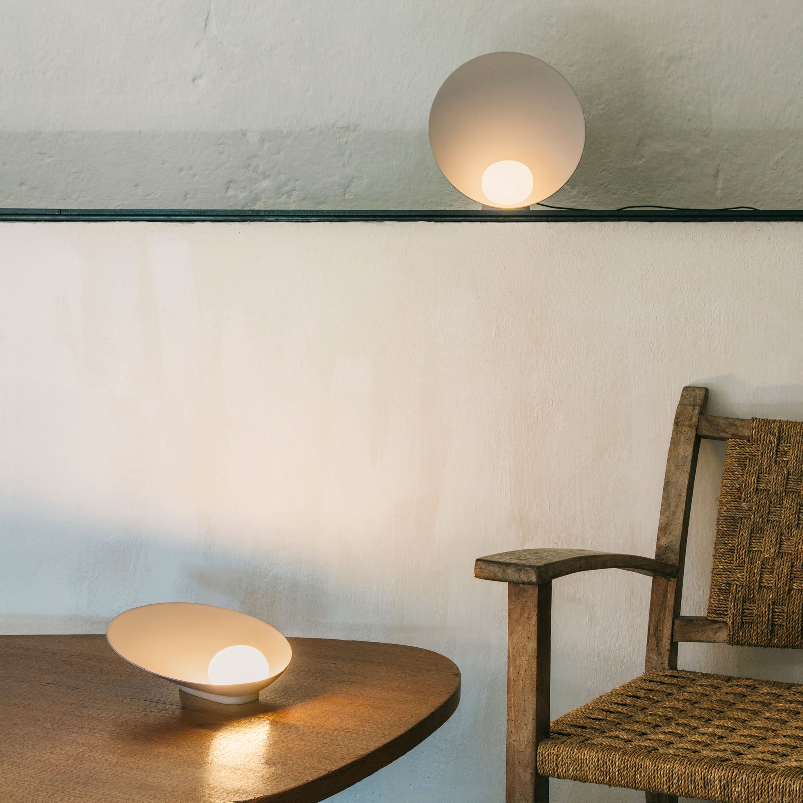 Musa 7402 LED-Tischleuchte liegend, taupe - Vibia Musa 7402 LED-Tischleuchte liegend, taupe - Vibia