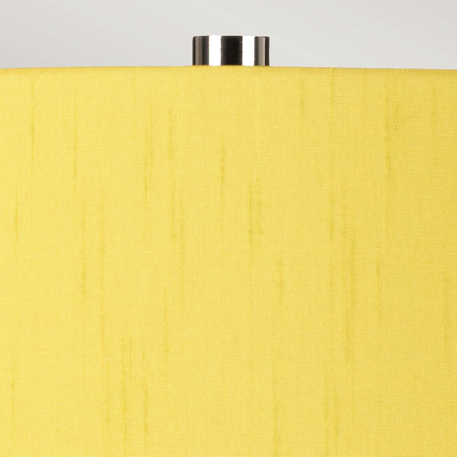 Lampe de table en tissu Isla nickel poli/jaune