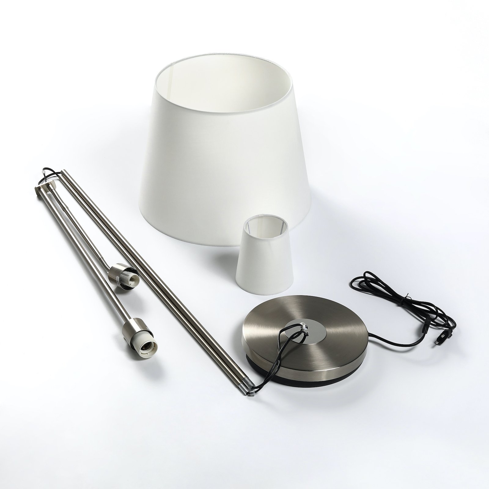 Nantwin Stehleuchte White/Nickel - Lindby
