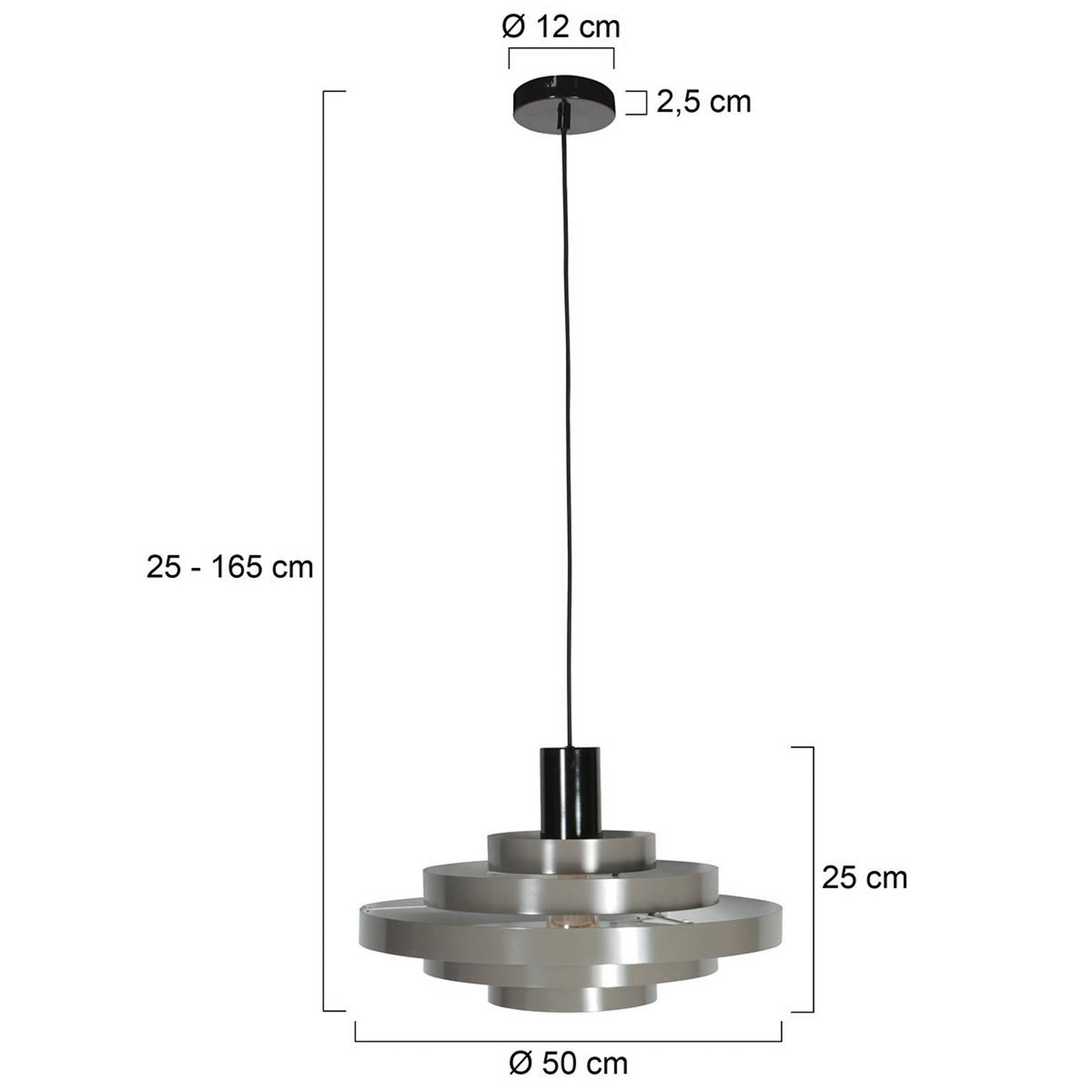 Hängeleuchte Halo Cirque, grau, Metall, Ø 50 cm, E27 günstig online kaufen
