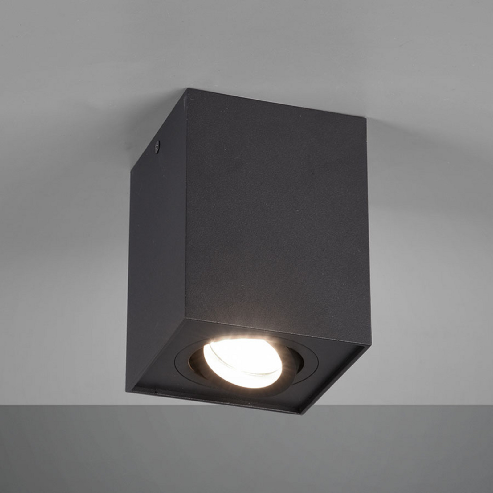 Trio Lighting Plafonieră Biscuit 1 bec negru - Camera de zi / sufragerie - modern - Metal