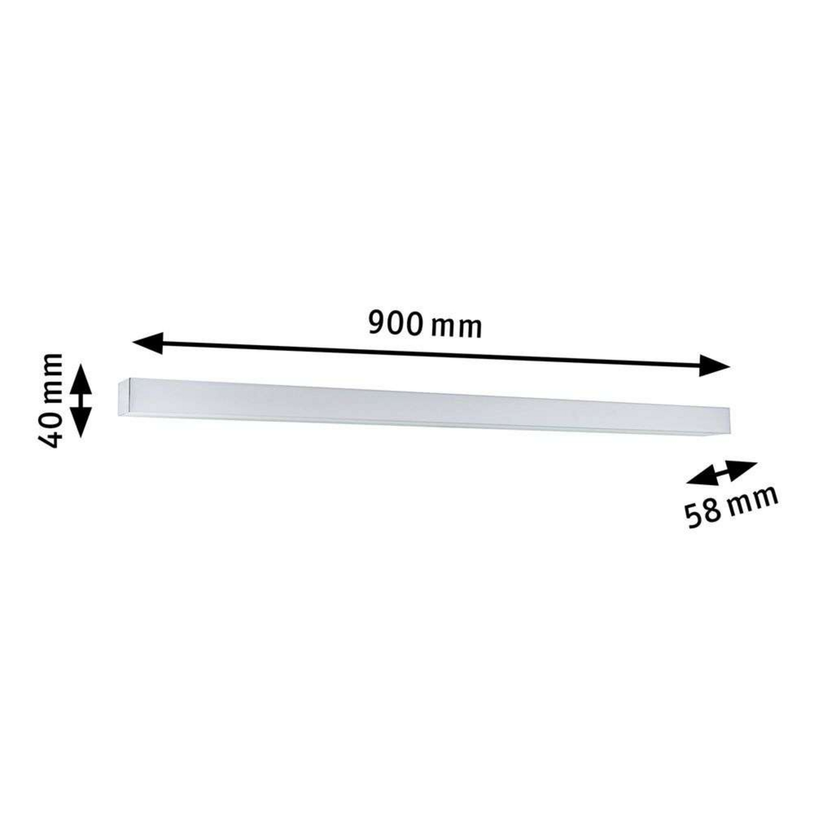 Tova LED Candeeiro de Parede TW 8,7W IP44 Dim. Cromado/Branco - Paulmann