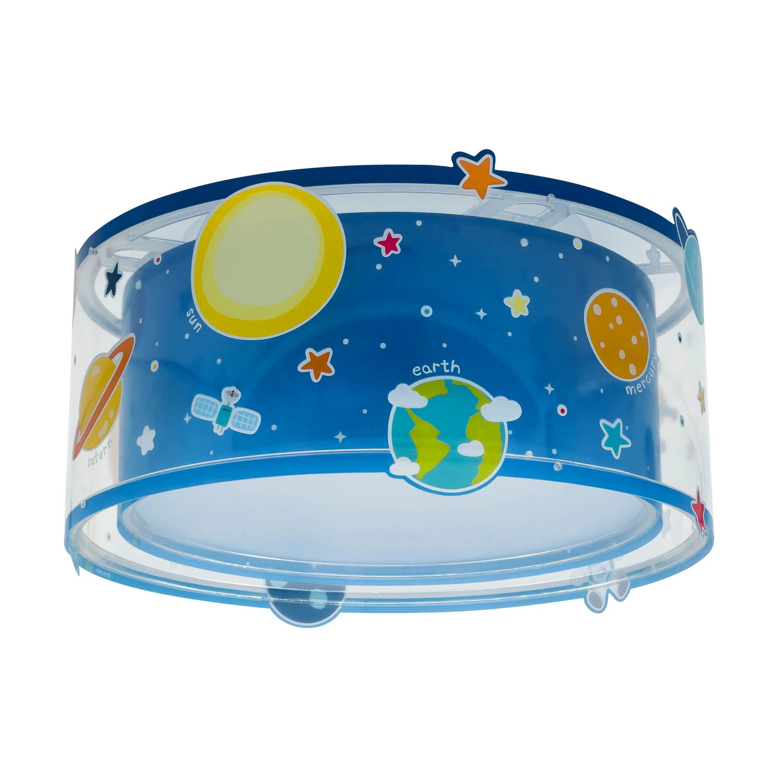 Dalber stropna svetilka PLANETS, pisana, vesoljski motiv