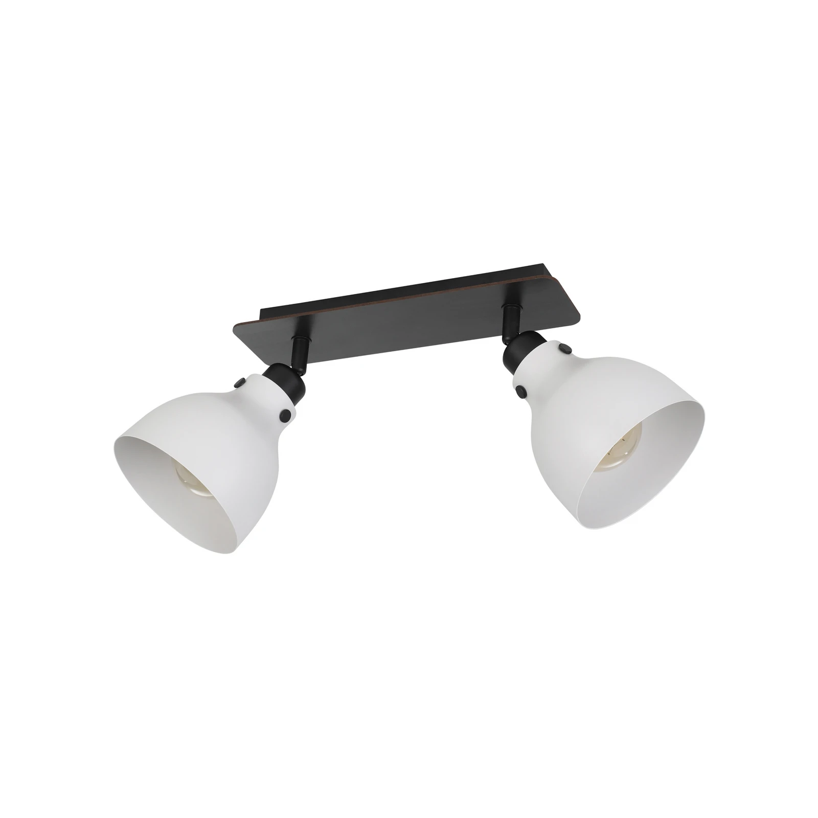 Deckenstrahler Matlock,  Länge 52 cm, grau/schwarz, 2-flg.