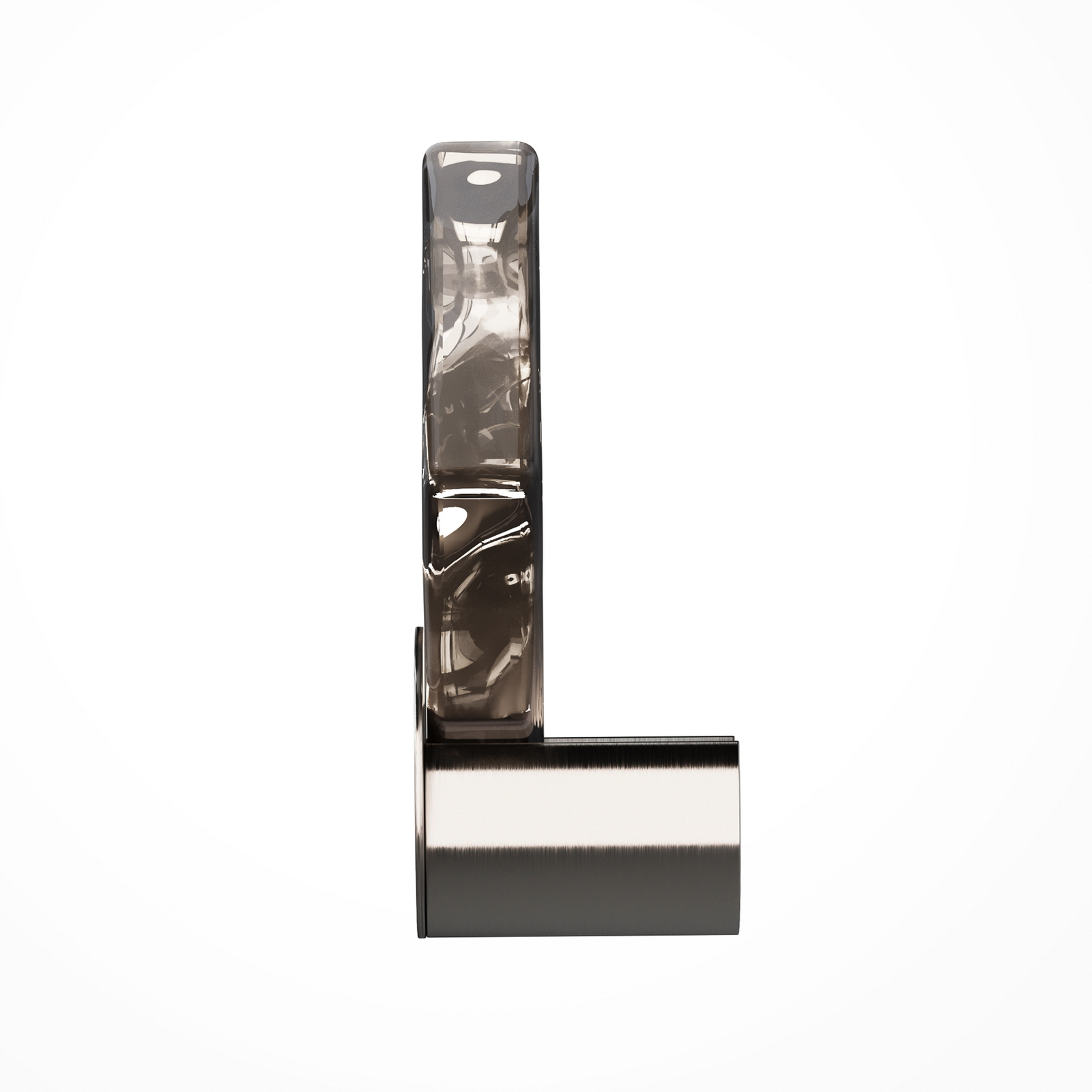 Quadro-LED-seinävalaisin, harmaa, lasi, 3000 K, korkeus 18 cm