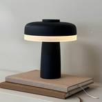 Dyberg Larsen LED table lamp Porter, black, 16 cm