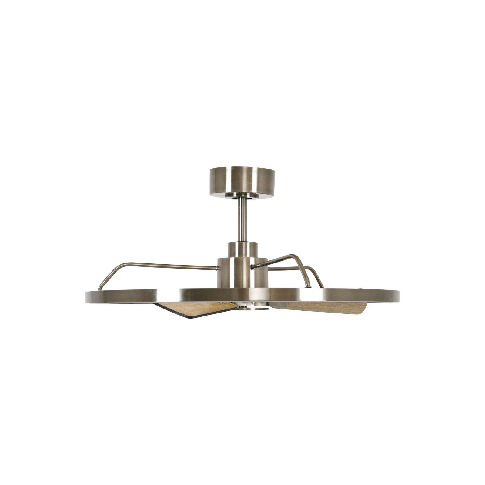 Ventilatore da soffitto LED Beacon Cessna, nichel/rovere, CC, silenzioso