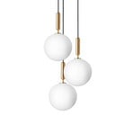 Miira 3 Candelabro Large Brass/Opal White - Nuura