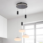 Paul Neuhaus Q-ETIENNE LED hanging circular 3-bulb
