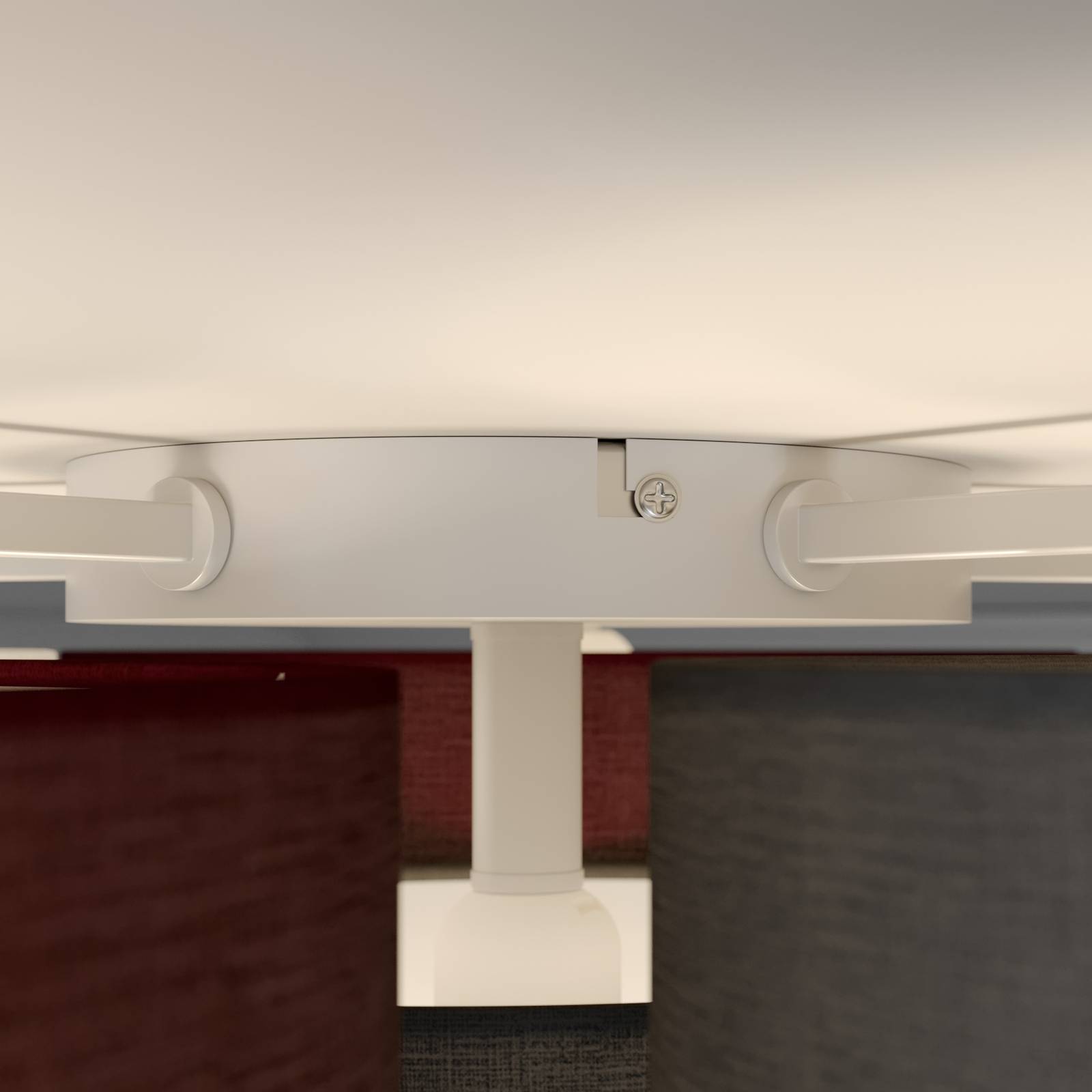 Lampa sufitowa Lindby Laurenz, Ø 99 cm, 6-punktowa, szary/brązowy