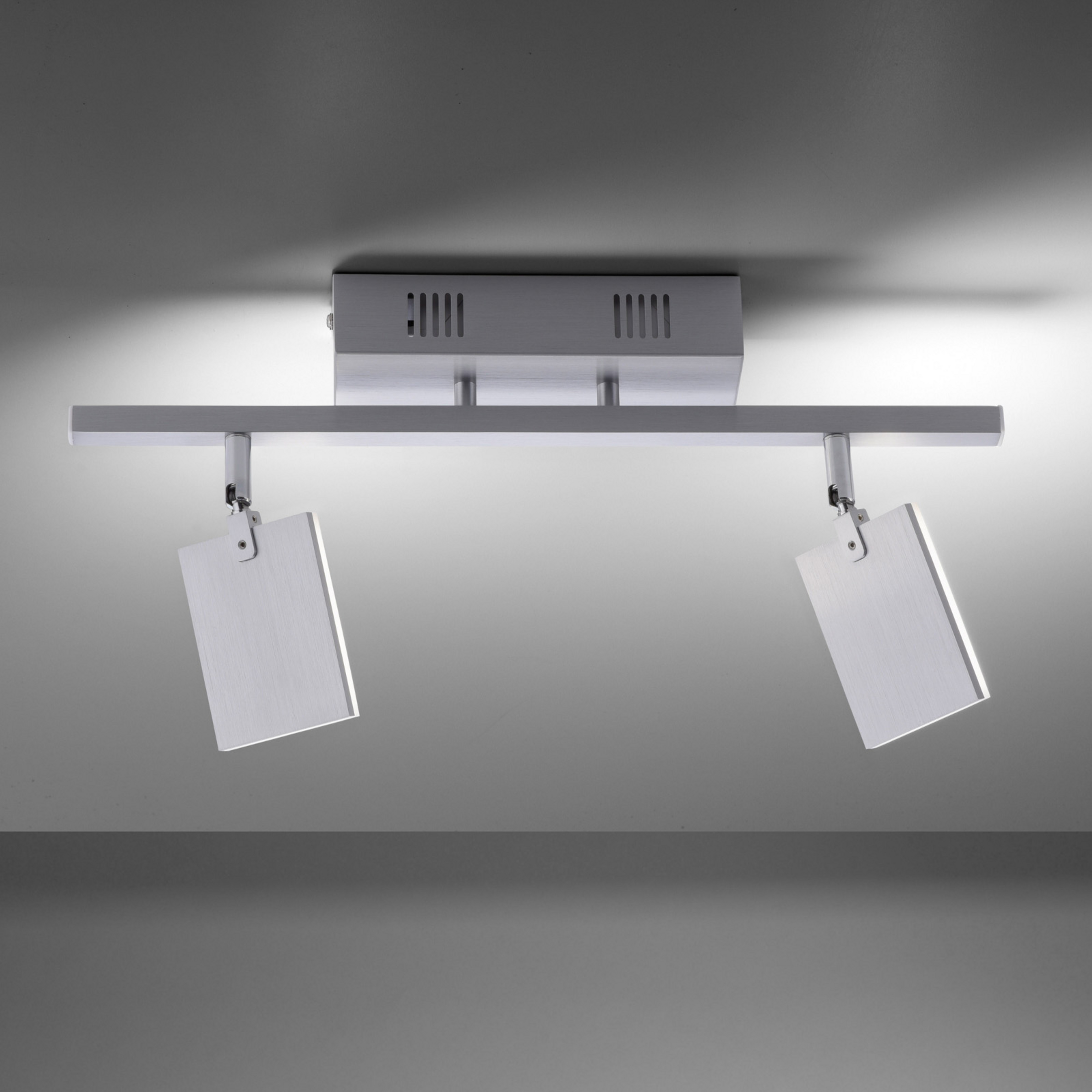 PURE Mira loftlampe, 2 lk, fjernbetjening, CCT alu