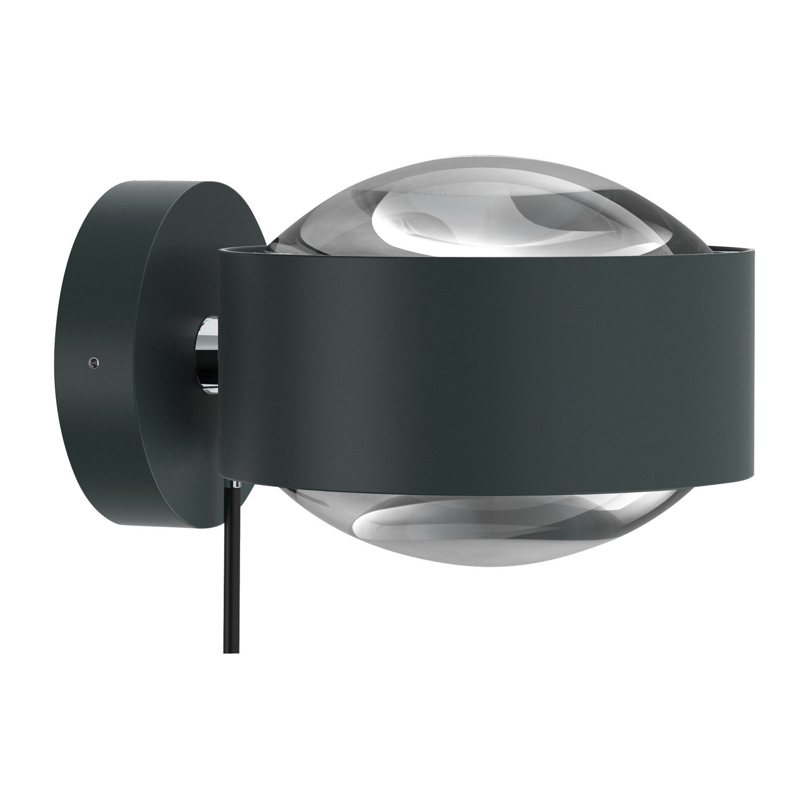 Puk Maxx Wall+ LED, lentes claras, antracita/cromo