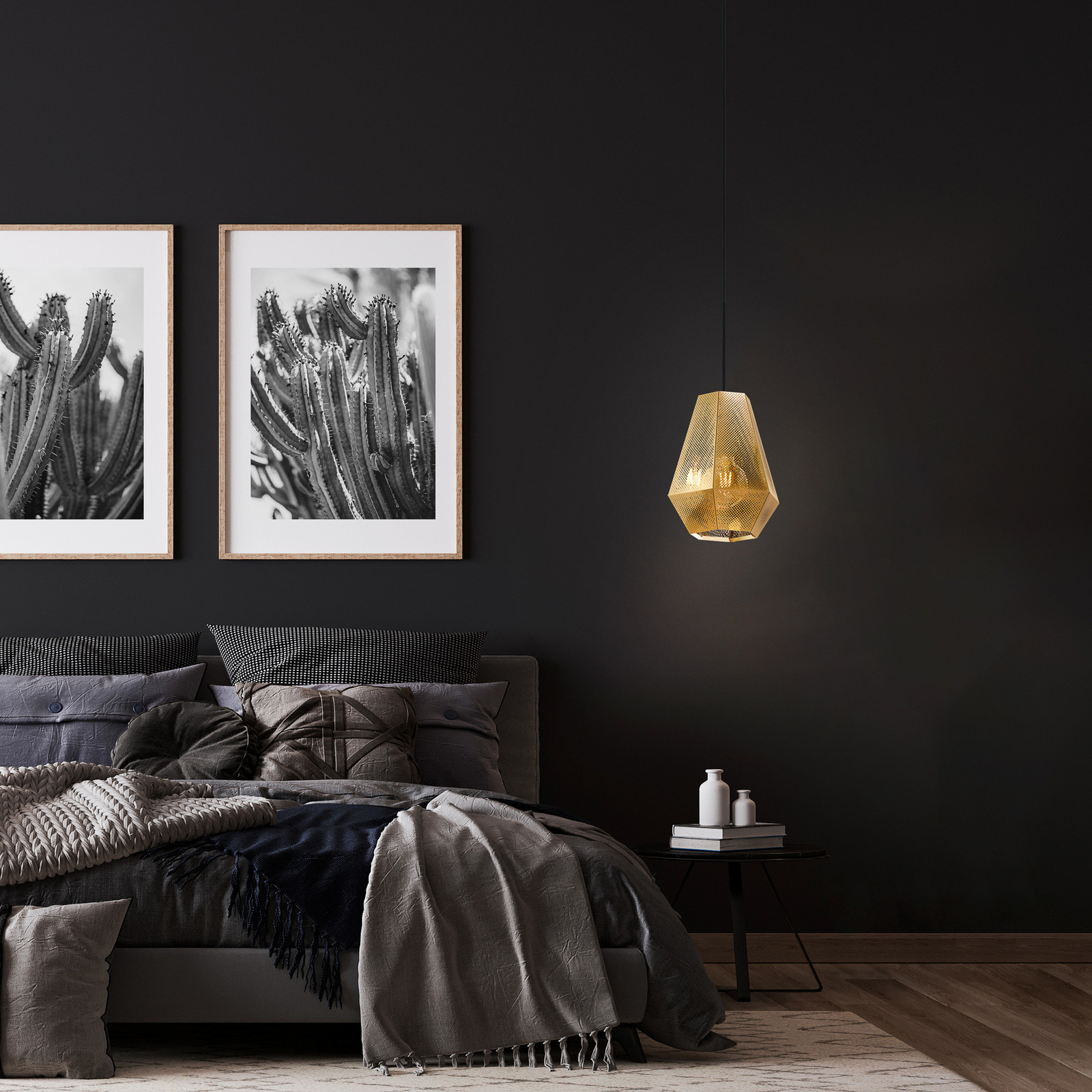 EGLO Lampă suspendată Chiavica alamă 1 lumină Ø20.5cm - Camera de zi / sufragerie - alamă negru - Metal