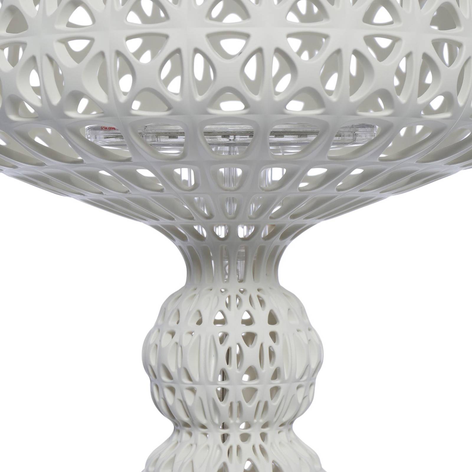 Kartell lampa stołowa LED Mini Kabuki, biała, wysokość 70 cm