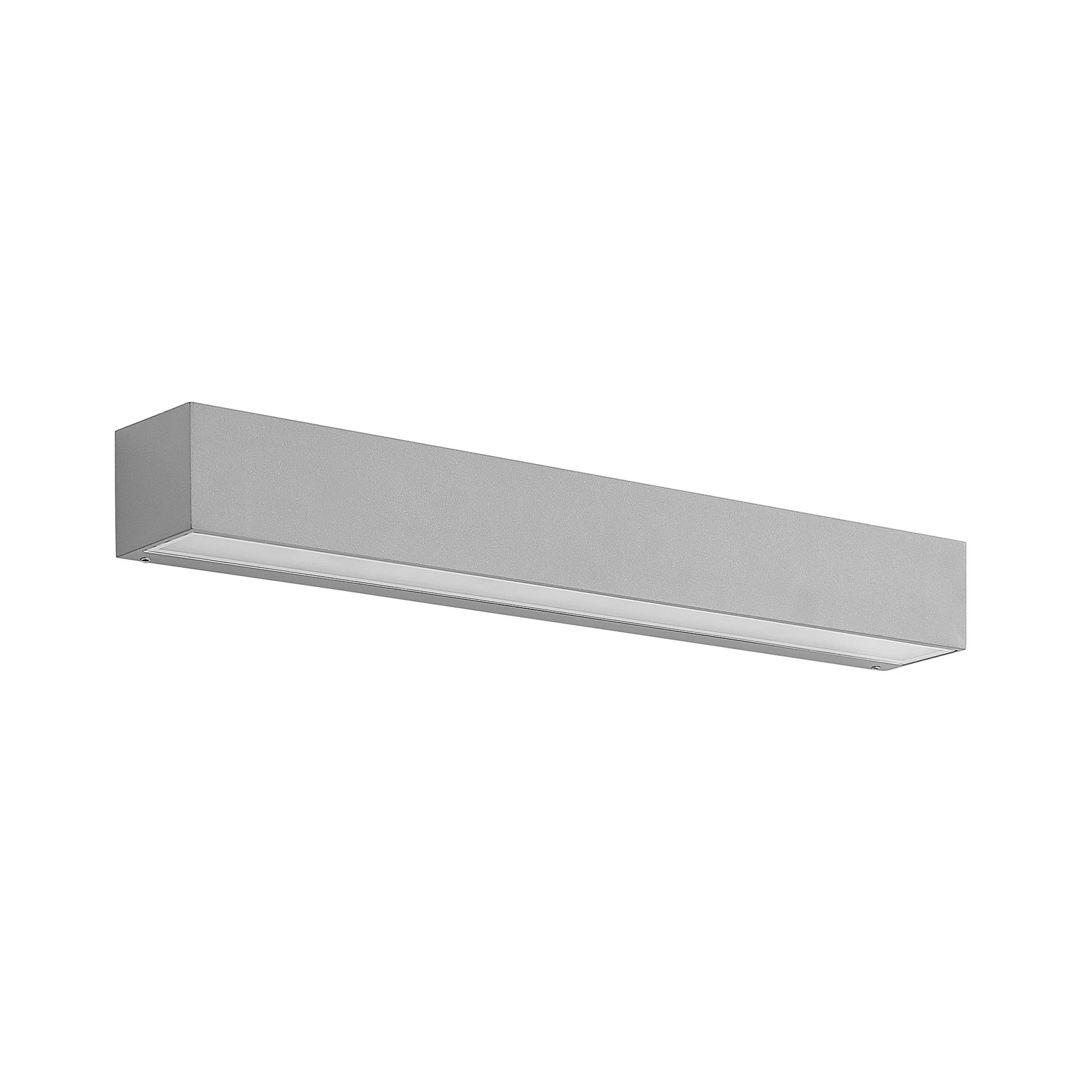 Lucande LED-Außenwandlampe Lengo, 50cm, silber, down, 3.000K