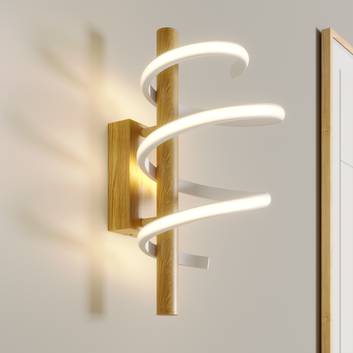 Lucande Milora LED stropní světlo 27 cm, dub