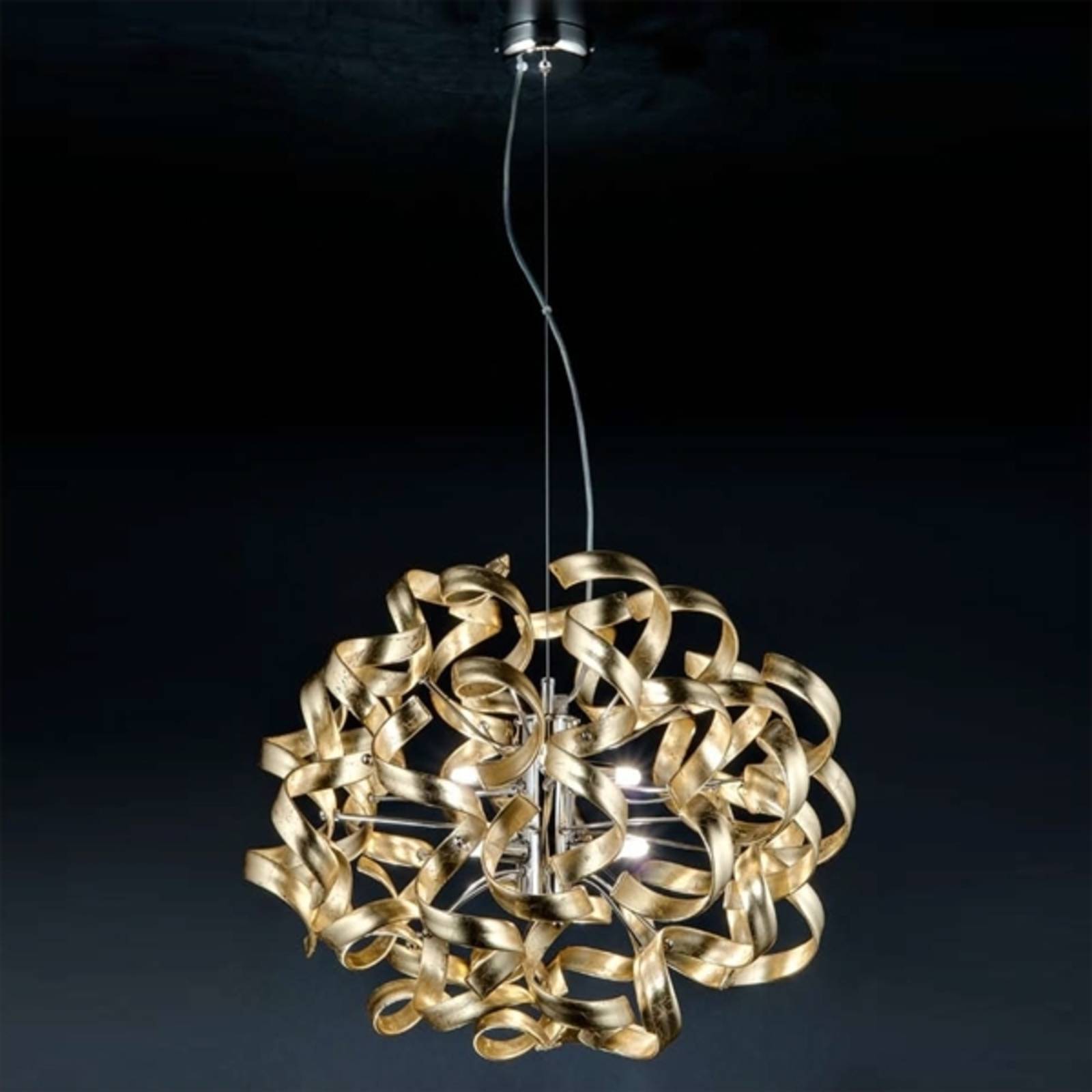 Metallux Flott hengelampe Gold 50 cm