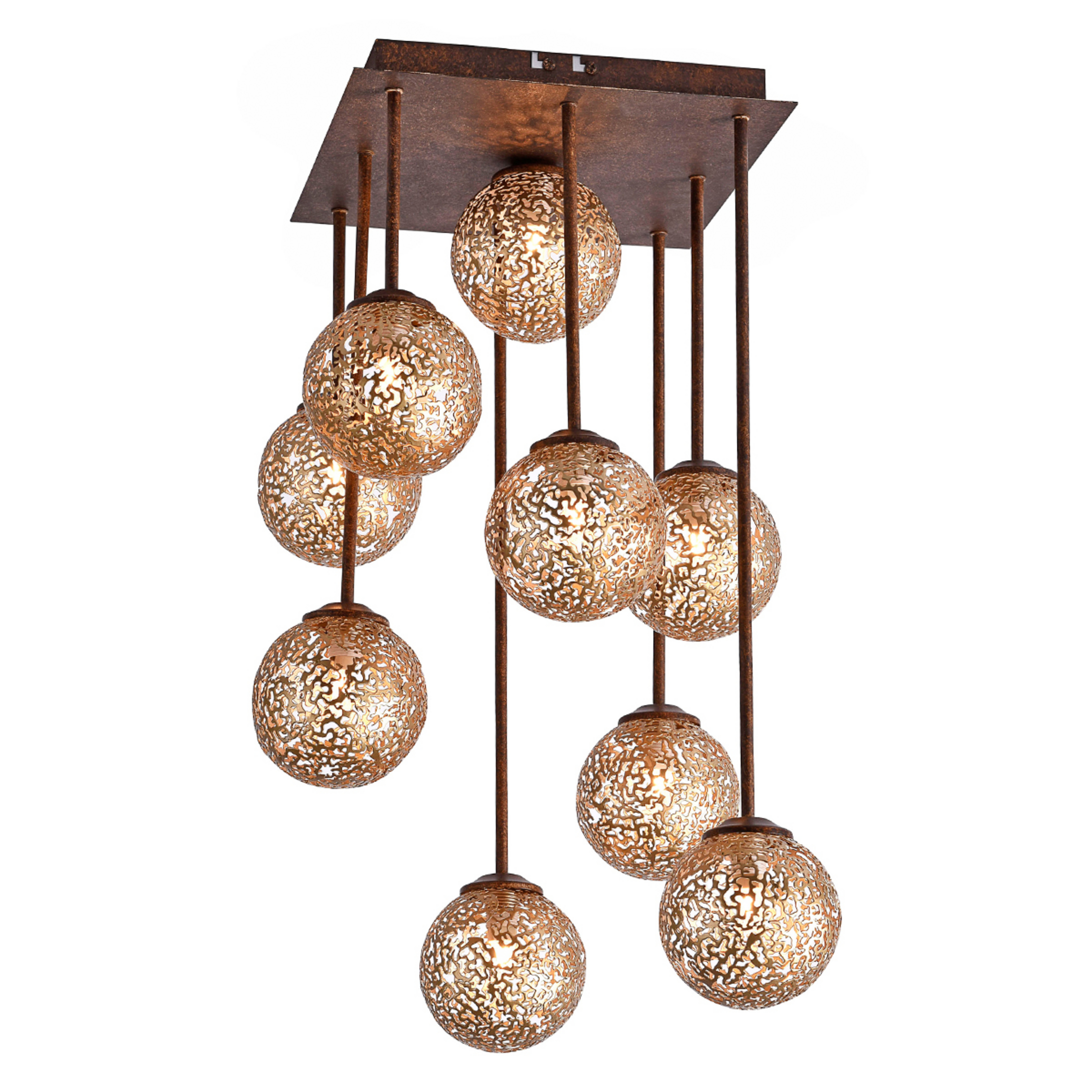 Paul Neuhaus Deckenleuchte Greta, 55 cm, 9-flg., Metall, G9