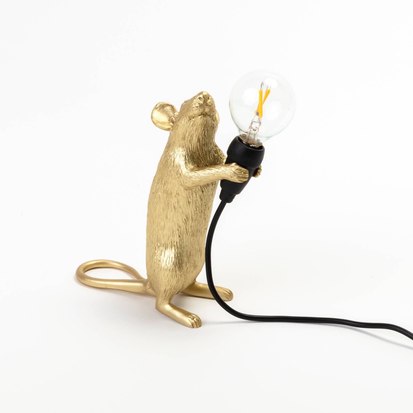 Levně LED deko stolní lampa Mouse Lamp USB stojící zlatá