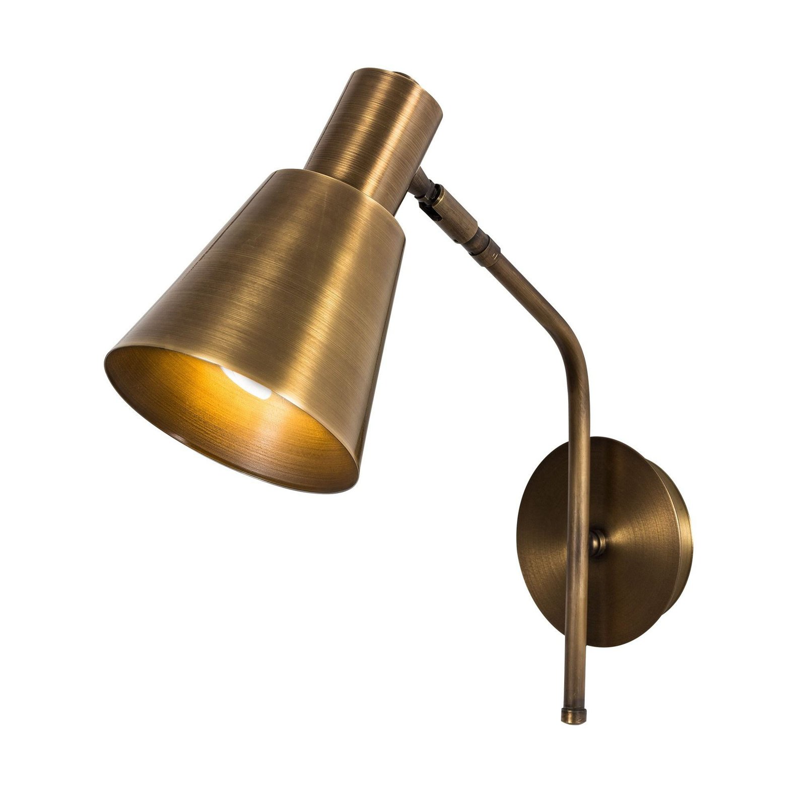 Vägglampa Sivani MR-663, guld antik, metall, Ø 15 cm