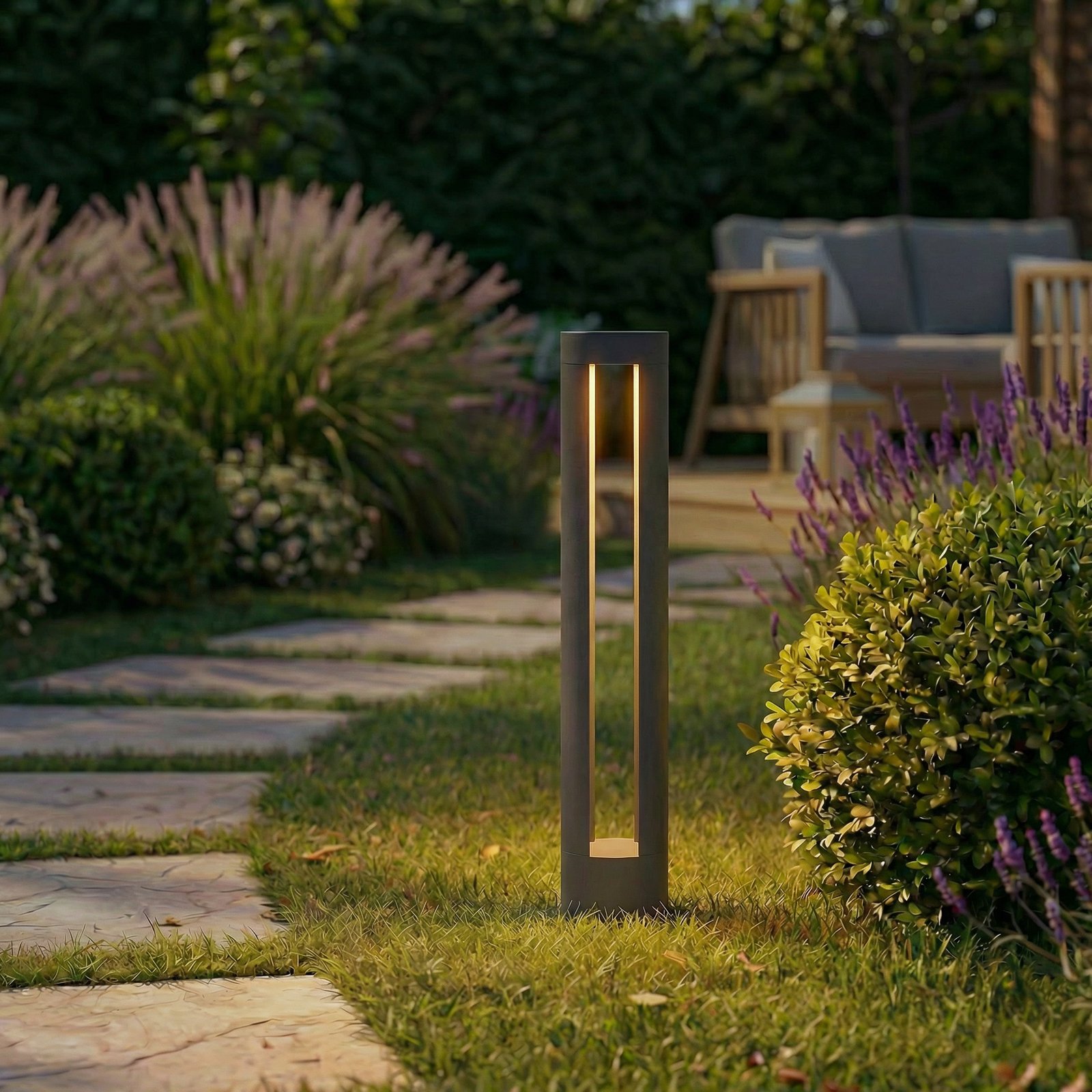 Lindby Candeeiro de caminho LED Soriq, antracite, altura 75 cm, IP54 Lindby Candeeiro de caminho LED Soriq, antracite, altura 75 cm, IP54