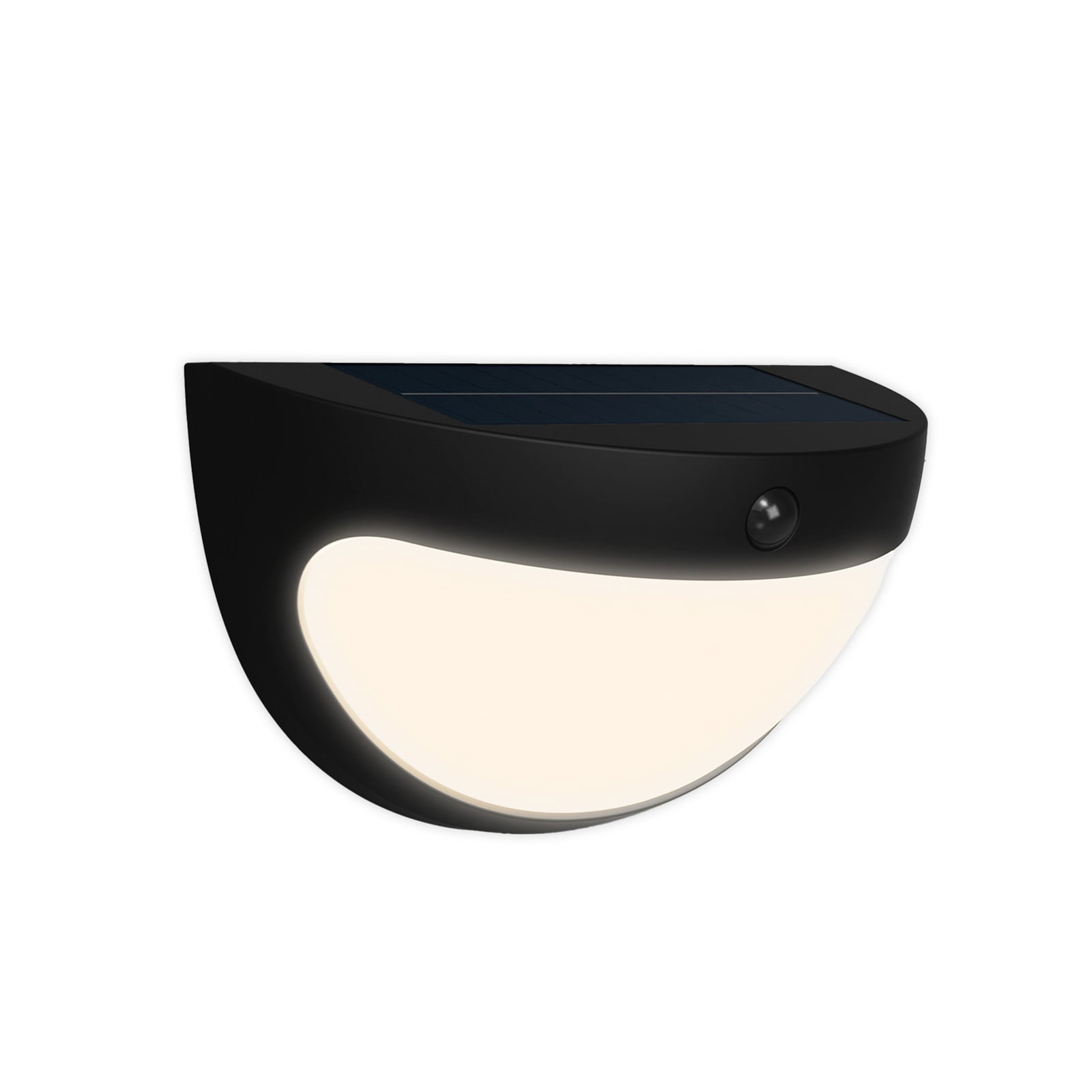 Philips LED-solarna stenska svetilka Swyn, črna, s senzorjem, IP44 Philips LED-solarna stenska svetilka Swyn, črna, s senzorjem, IP44