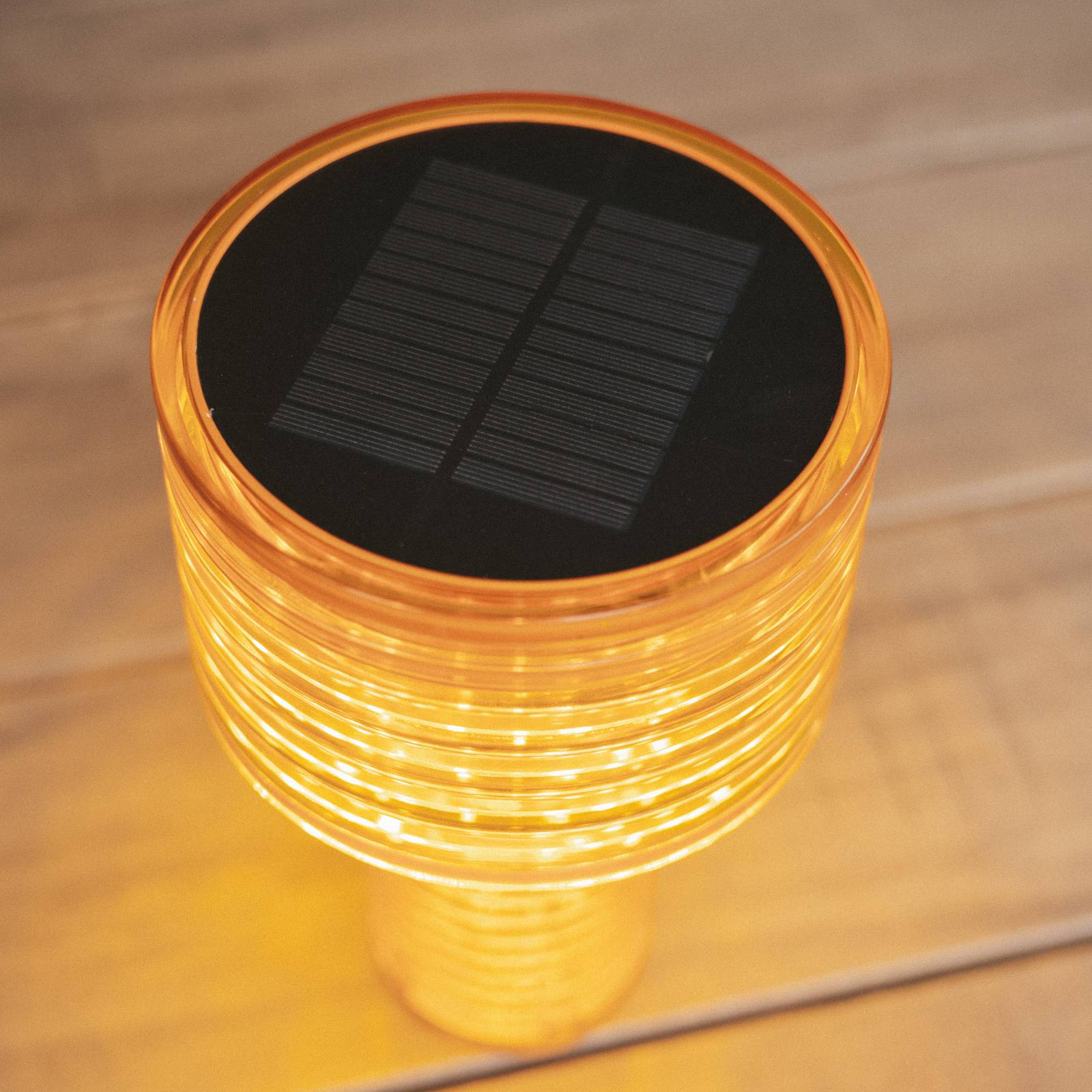 Lampa stołowa LED Newgarden Ambar, pomarańczowa, PMMA, IP44