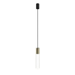 Riippuvalaisin Cylinder, kirkas/messinki, korkeus 35 cm