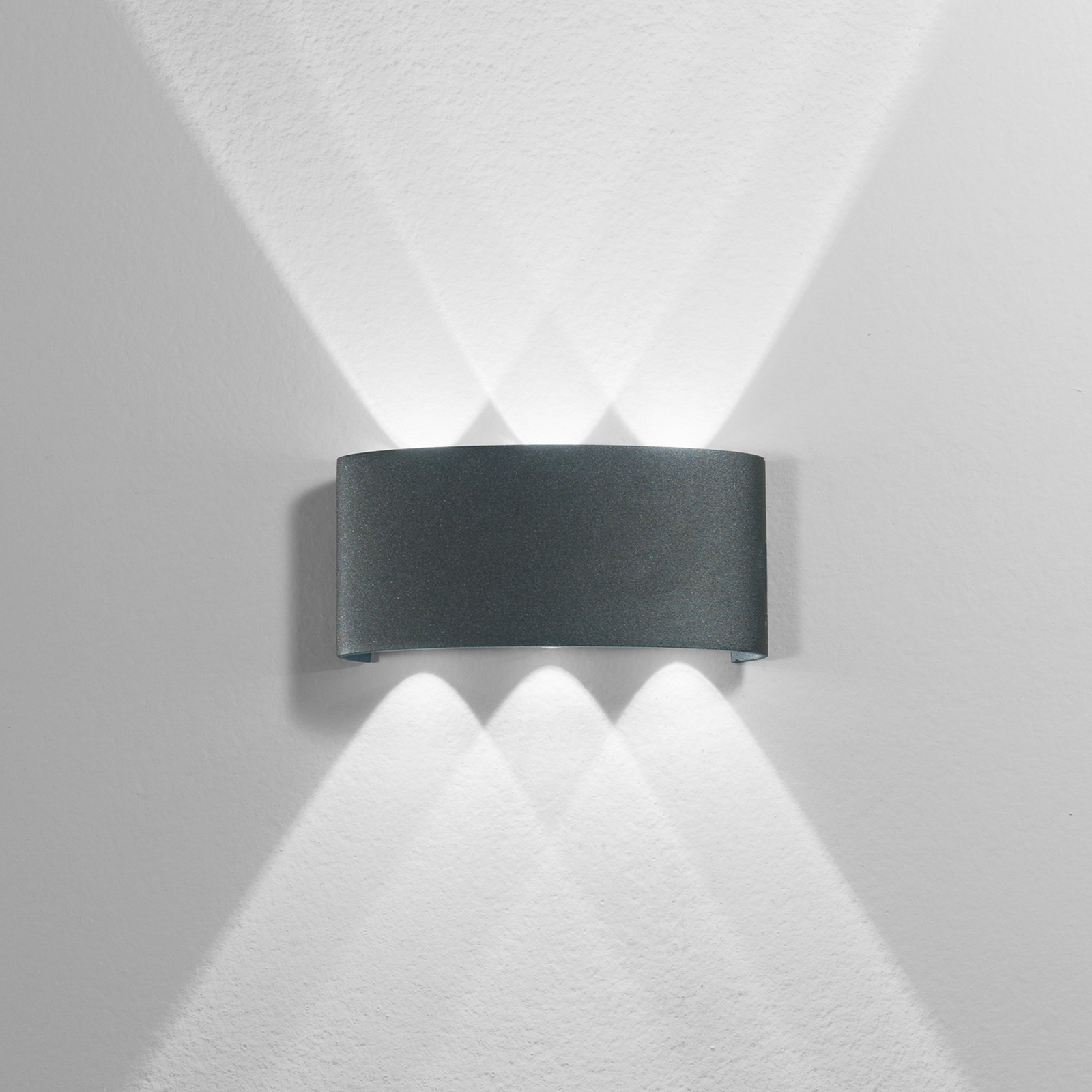 Applique d'extérieur LED Betle, anthracite Largeur 17 cm Métal CCT