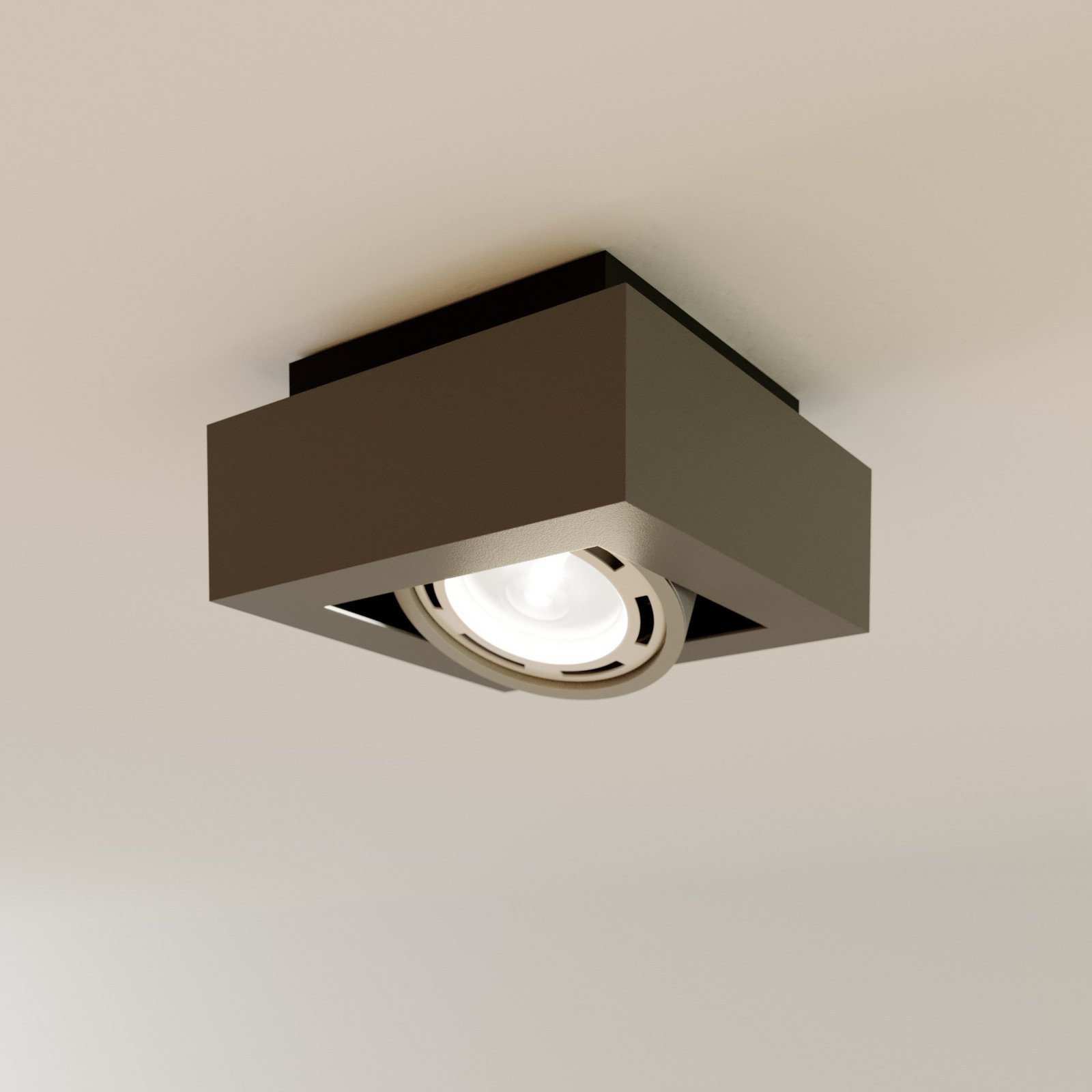 Spot de plafon Arcchio Ronka gri 19 cm x 19 cm GU10 - Camera de zi / sufragerie - modern - gri închis - Metal