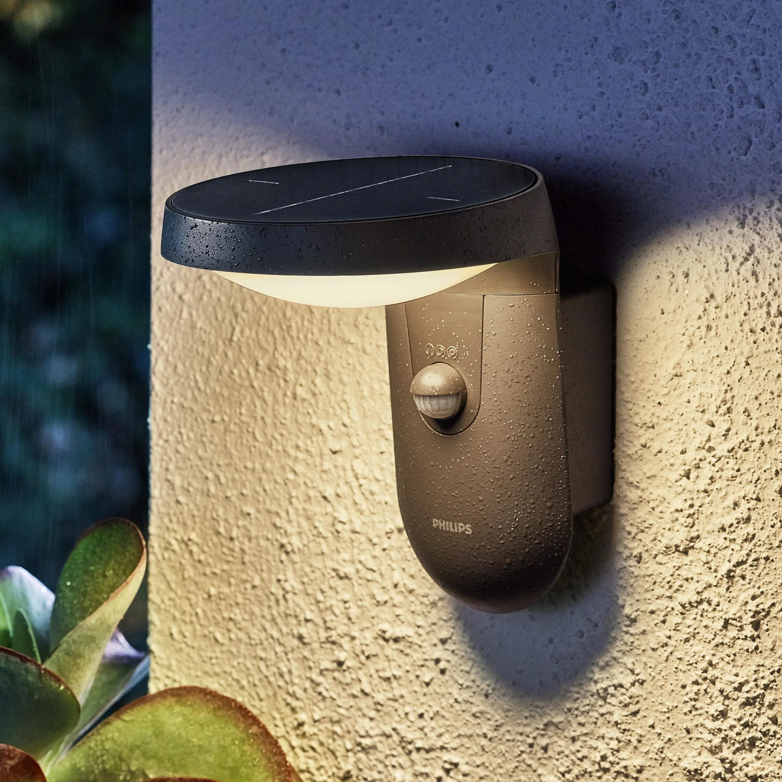 Philips Tyla Solarwandlampe IP44 Sensor 1,2W 250lm