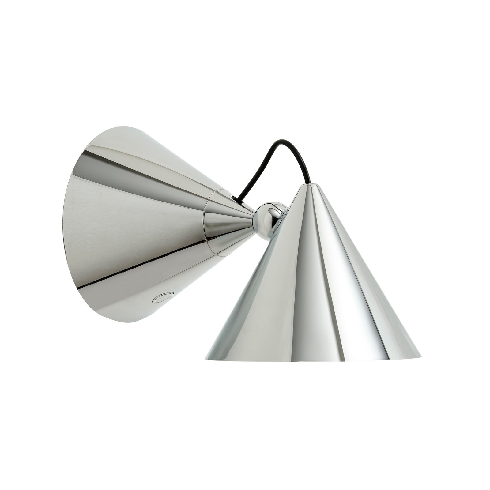 Tom Dixon LED wall light Pose, silver, 21 cm, plastic Tom Dixon LED wall light Pose, silver, 21 cm, plastic